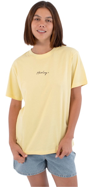 2026 Hurley Womens Script Regular Tee WTSEU00029 - Macadamia